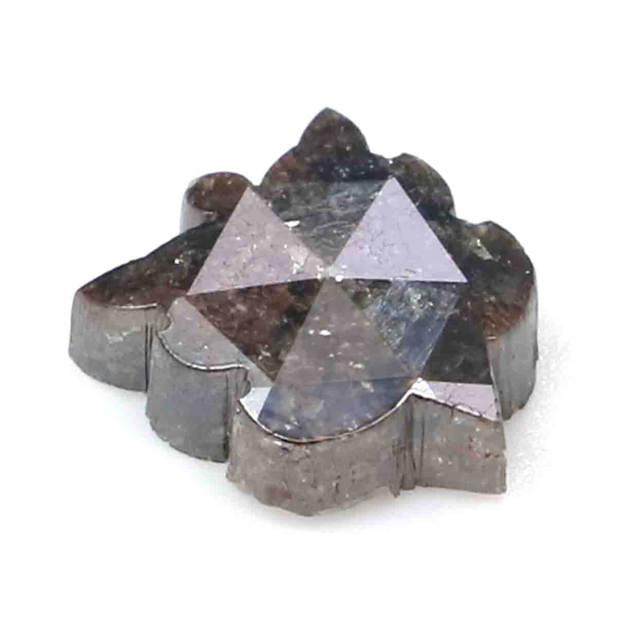 Natural Loose Butterfly Grey Color Diamond 1.06 CT 7.10 MM Butterfly Rose Cut Shape Diamond KR1181