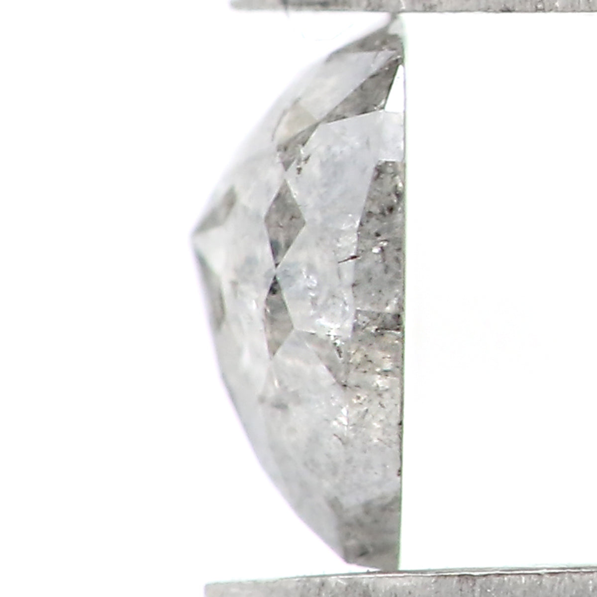 0.31 CT Natural Loose Heart Shape Diamond Salt And Pepper Heart Cut Diamond 4.65 MM Natural Black Grey Color Heart Rose Cut Diamond LQ1786