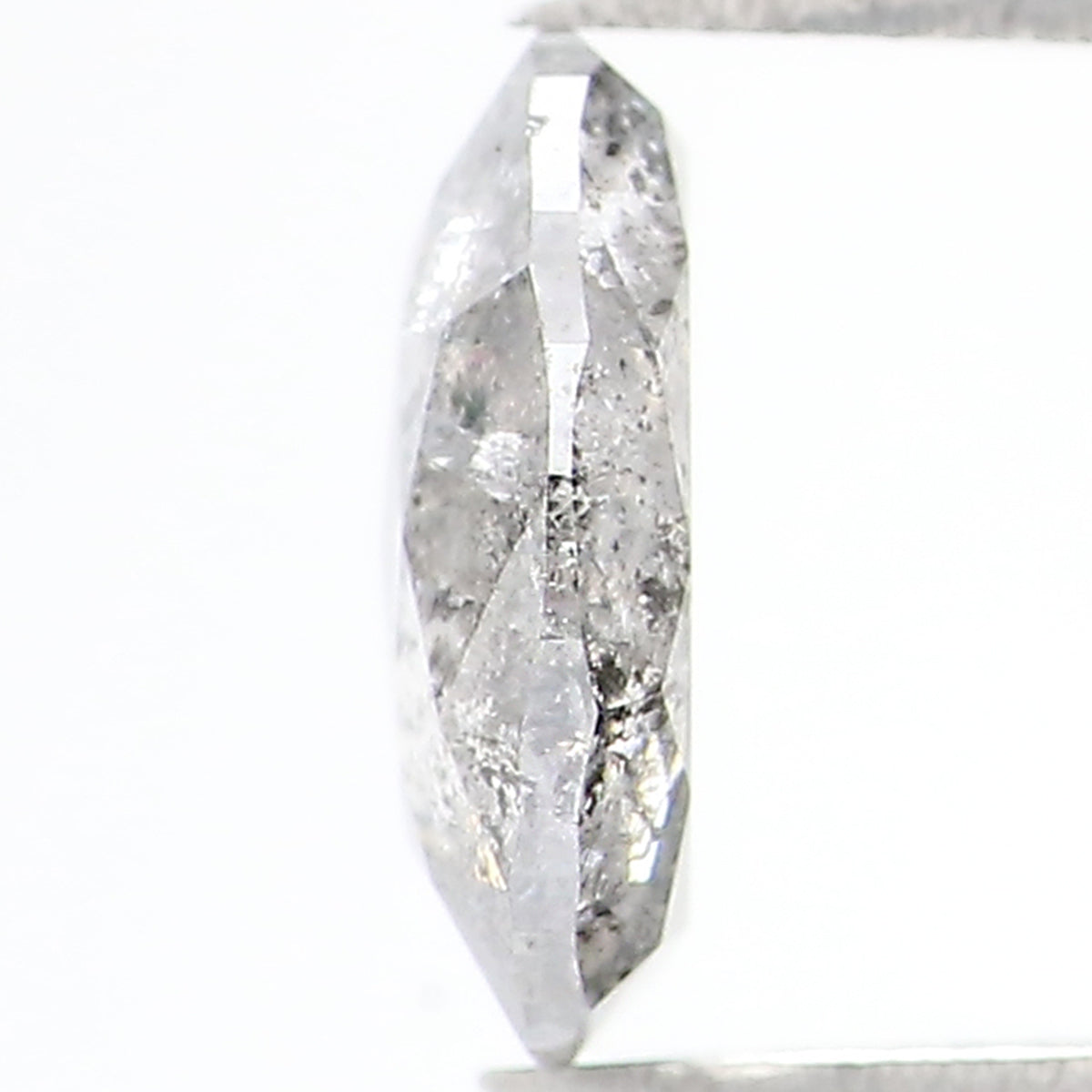 0.74 Ct Natural Loose Oval Shape Diamond Salt And Pepper Oval Diamond 7.00 MM Natural Diamond Black Grey Color Oval Rose Cut Diamond QL1521