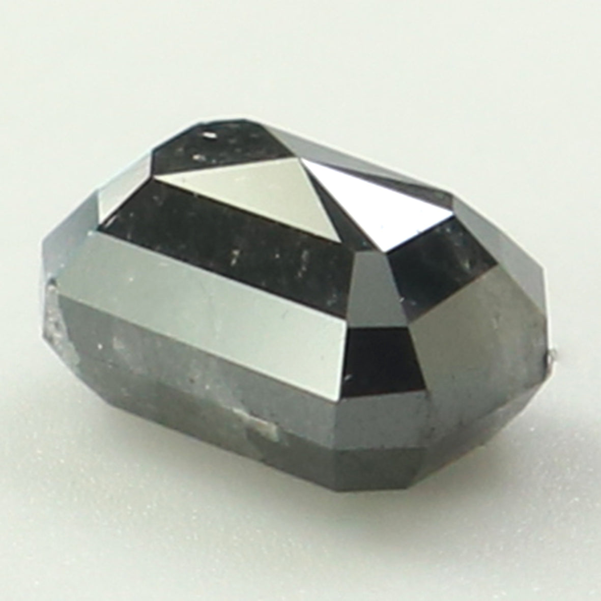 0.49 CT Natural Loose Emerald Shape Diamond Salt And Pepper Emerald Shape Diamond 4.90 MM Black Grey Color Emerald Rose Cut Diamond QL5359