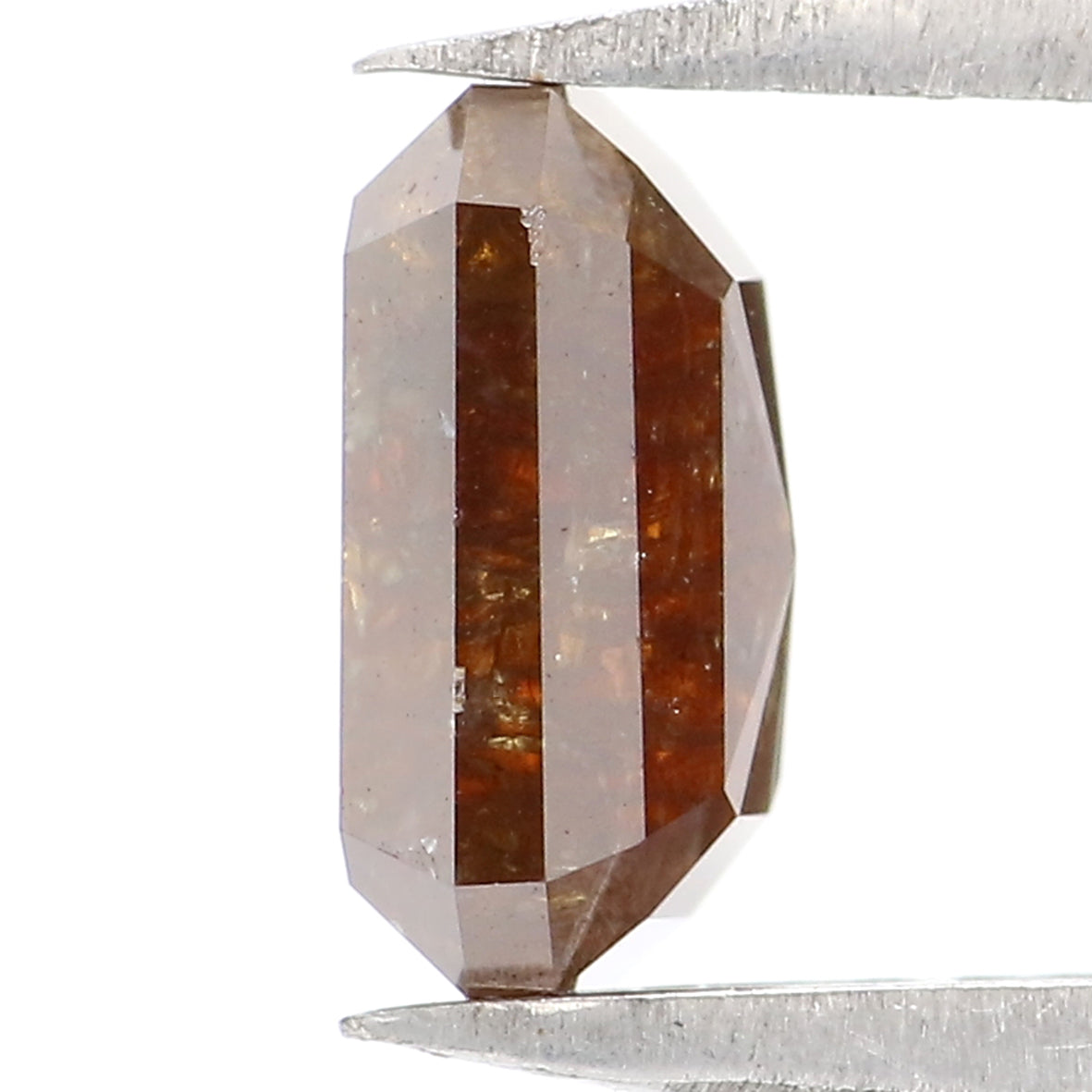 1.69 Ct Natural Loose Emerald Shape Diamond Brown Color Emerald Diamond 7.60 MM Natural Loose Brown Diamond Emerald Rose Cut Diamond LQ367