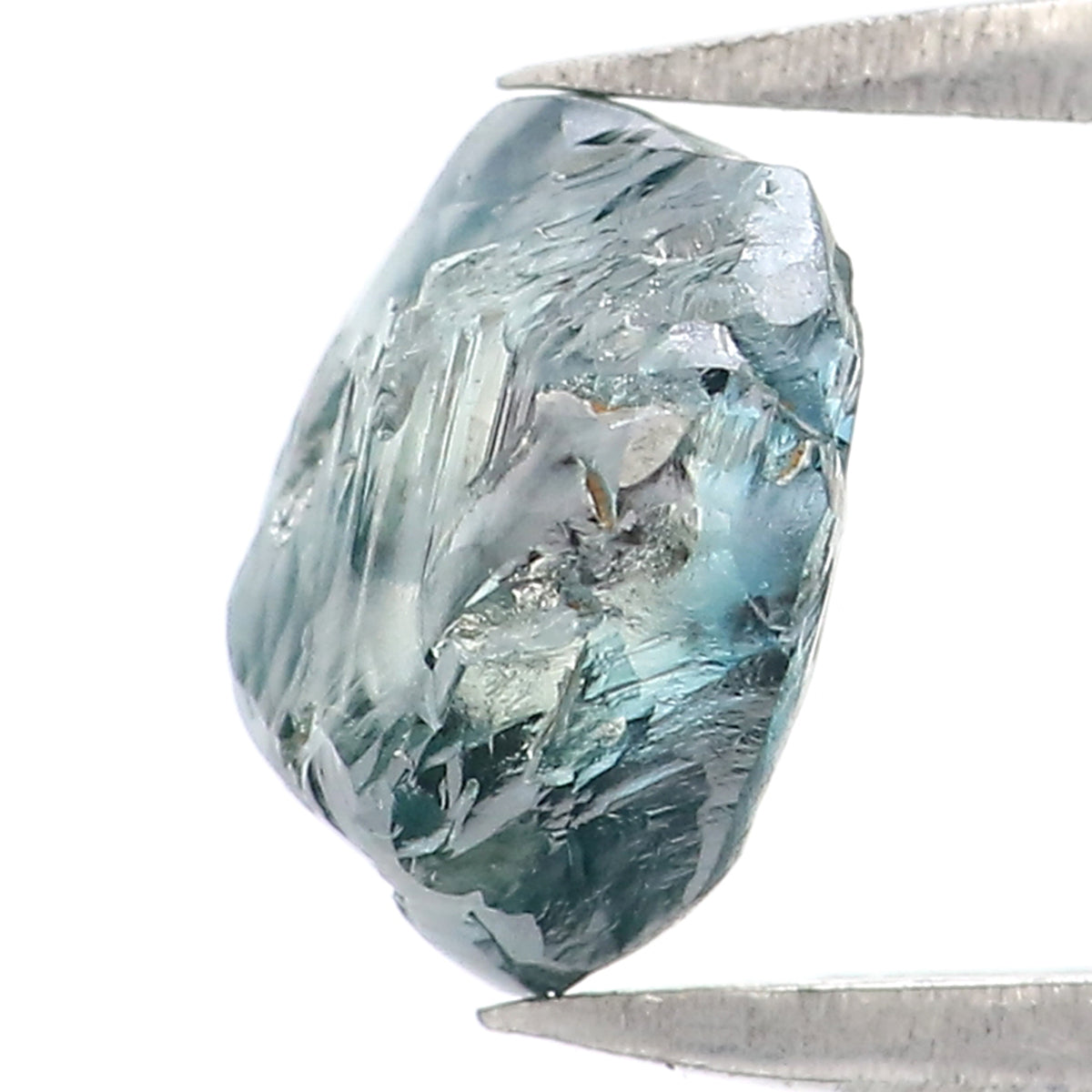 1.04 CT Natural Loose Rough Shape Diamond Blue Color Rough Cut Diamond 6.60 MM Natural Loose Blue Diamond Rough Irregular Cut Diamond L2256