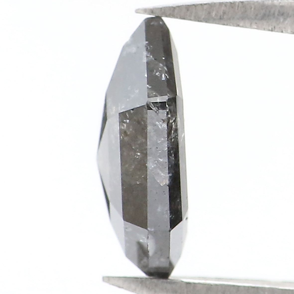 0.86 CT Natural Loose Antique Shape Diamond Salt And Pepper Antique Diamond 7.40 MM Natural Black Grey Color Antique Rose Cut Diamond KQ649