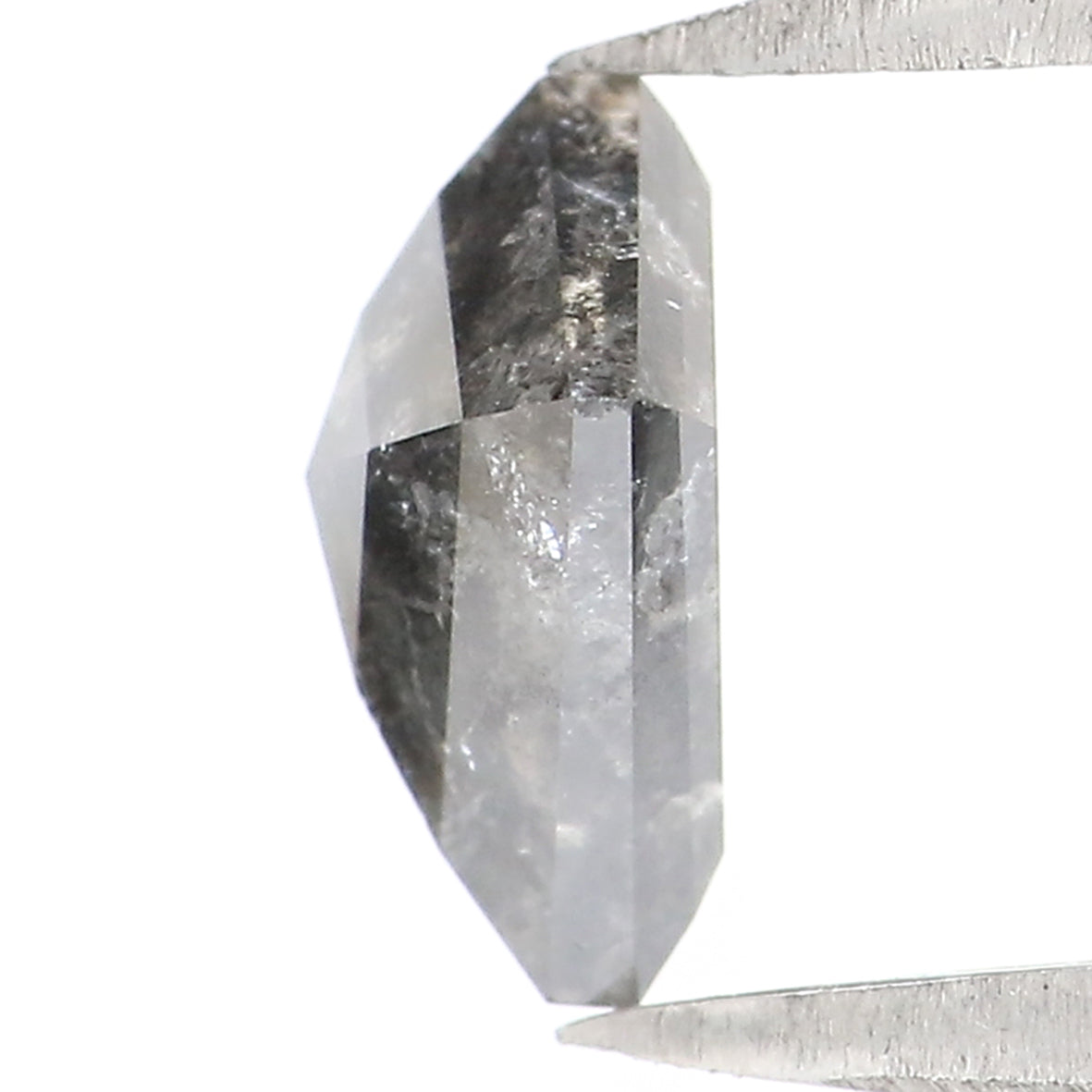 0.94 CT Natural Loose Kite Shape Diamond Salt And Pepper Kite Rose Cut Diamond 7.60 MM Black Grey Color Kite Shape Rose Cut Diamond QL2038