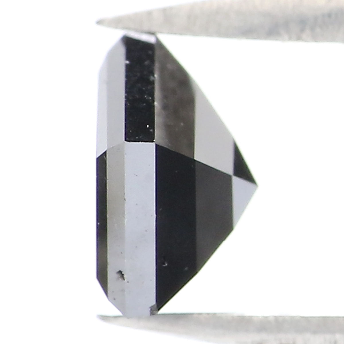 0.97 Ct Natural Loose Pentagon Shape Diamond Black Color Pentagon Diamond 6.30 MM Natural Loose Black Color Pentagon Rose Cut Diamond LQ9613