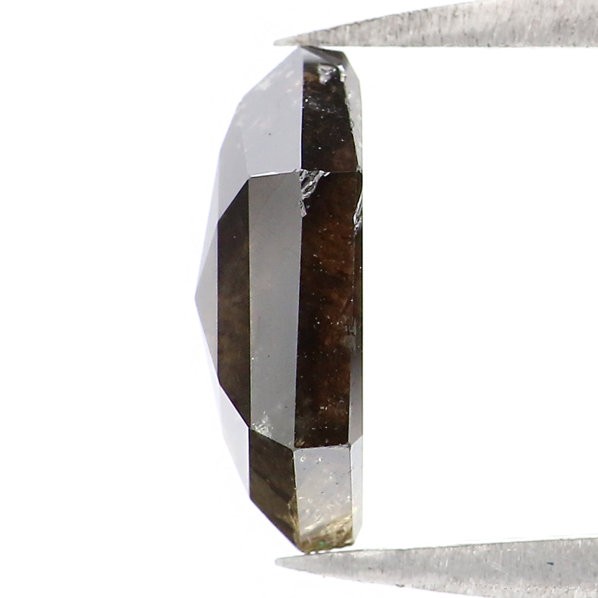 1.49 CT Natural Loose Hexagon Shape Diamond Black Color Hexagon Shape Diamond 9.80 MM Natural Green Color Hexagon Rose Cut Diamond KQ1872