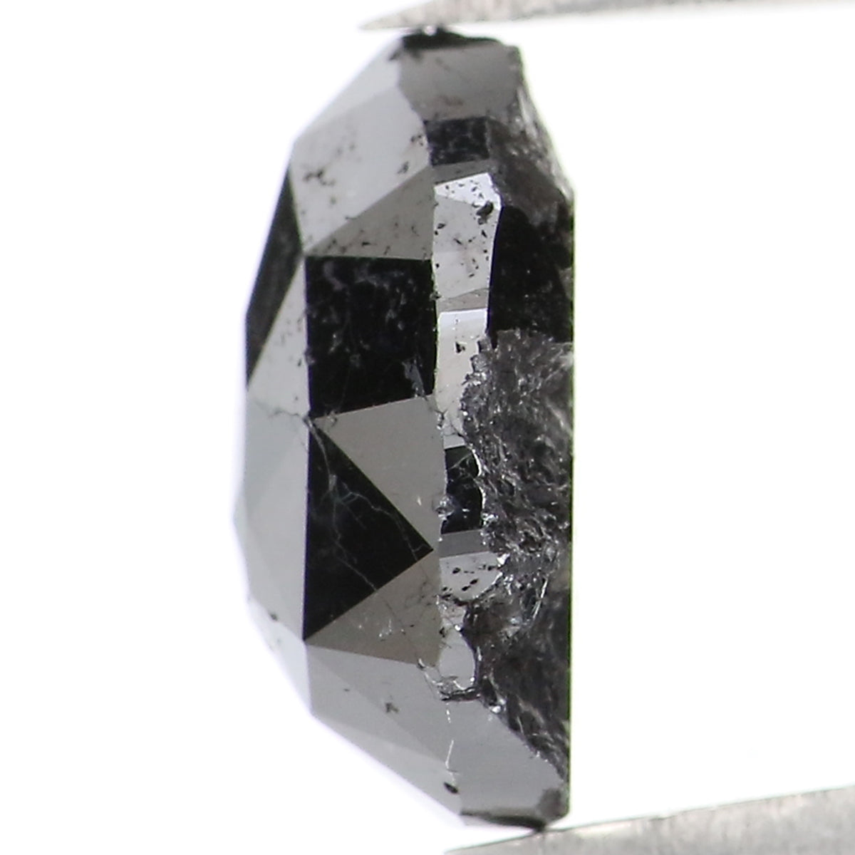 2.14 CT Natural Loose Pear Shape Diamond Black Color Pear Cut Diamond 9.25 MM Natural Loose Black Color Diamond Pear Rose Cut Diamond LQ1607