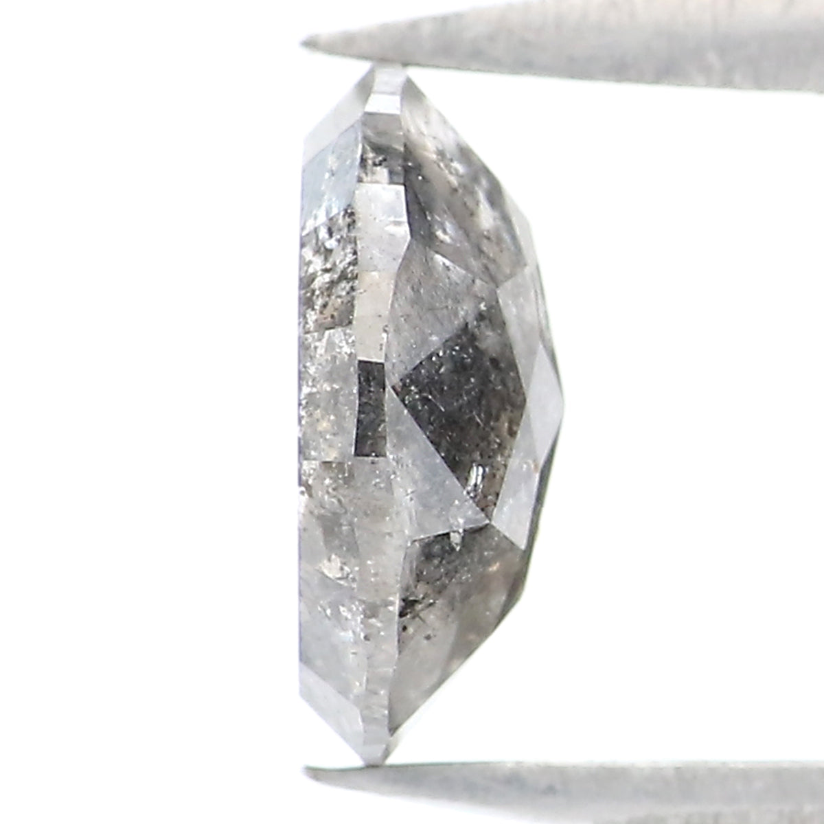 1.03 CT Natural Loose Oval Shape Diamond Salt And Pepper Oval Diamond 7.30 MM Natural Diamond Black Grey Color Oval Rose Cut Diamond LQ2208