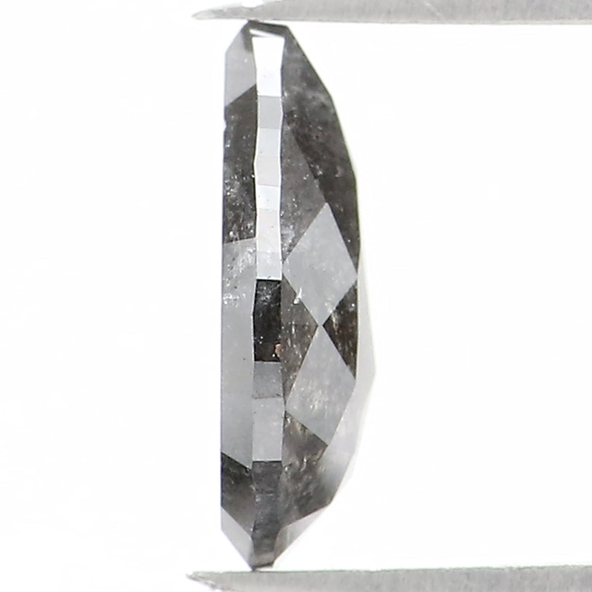 0.70 CT Natural Loose Pear Shape Diamond Salt And Pepper Pear Rose Cut Diamond 7.70 MM Natural Black Grey Color Pear Shape Diamond QL1229