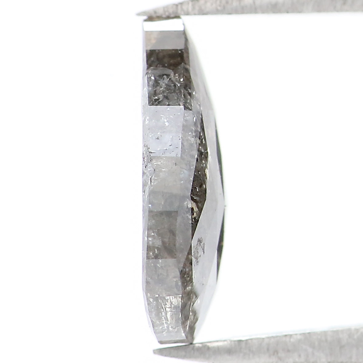 1.18 Ct Natural Loose Pear Shape Diamond Salt And Pepper Pear Cut Diamond 9.30 MM Natural Black Grey Diamond Pear Rose Cut Diamond LQ1762