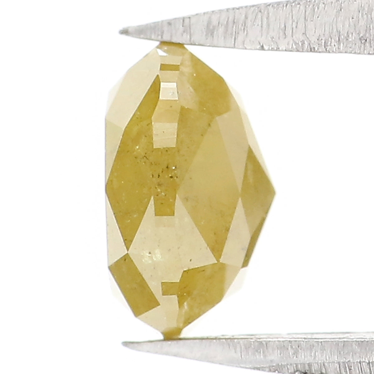 1.37 CT Natural Loose Cushion Shape Diamond Yellow Color Cushion Cut Diamond 6.40 MM Natural Yellow Diamond Cushion Rose Cut Diamond KQ2259