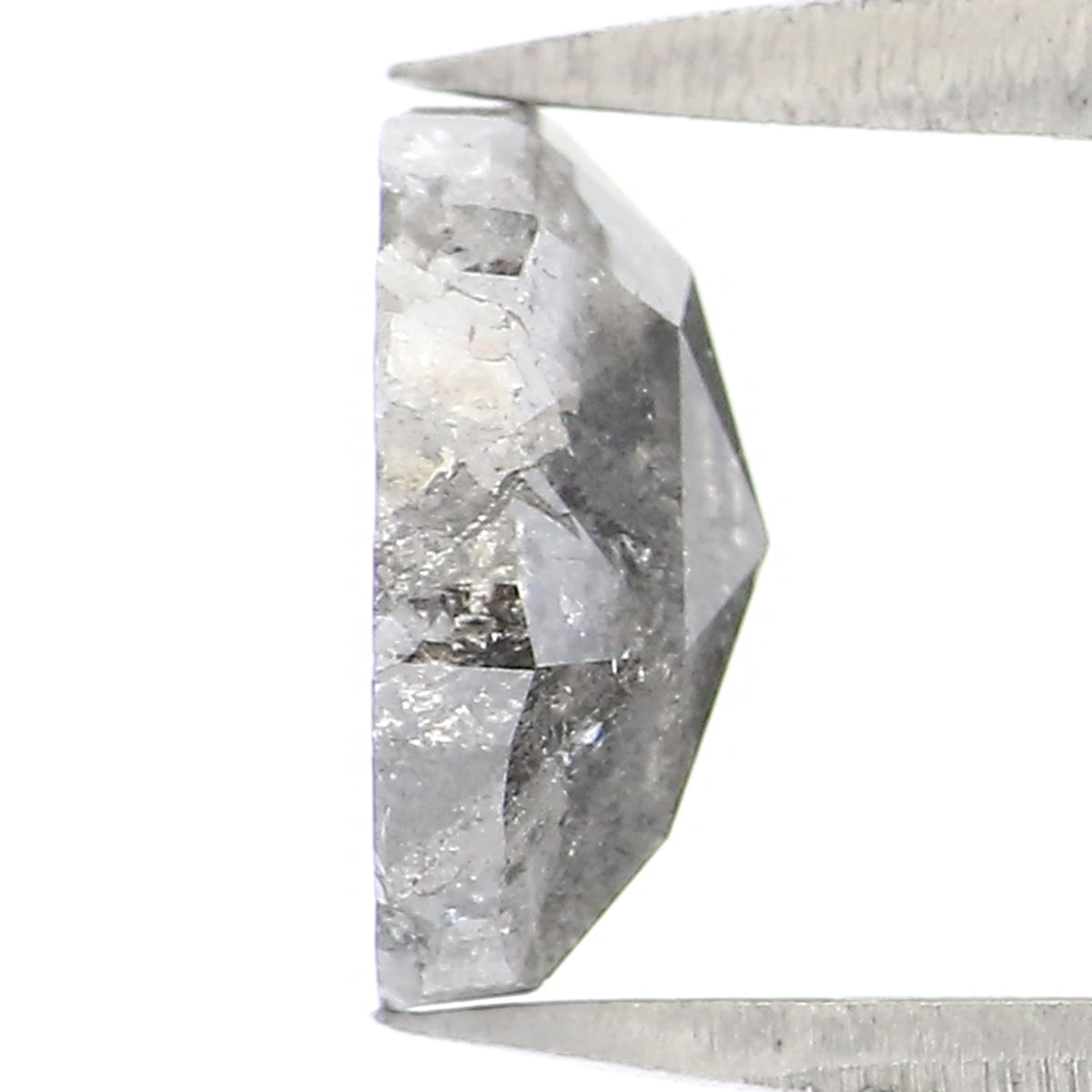 0.94 CT Natural Loose Oval Shape Diamond Salt And Pepper Oval Cut Diamond 7.10 MM Natural Black Grey Color Oval Rose Cut Diamond LQ7060