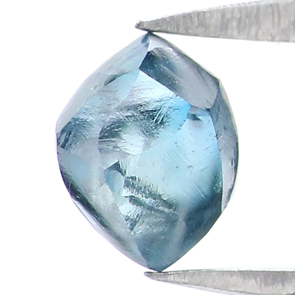 0.81 CT Natural Loose Rough Shape Diamond Blue Color Rough Cut Diamond 5.45 MM Natural Loose Blue Diamond Rough Crystal Cut Diamond QL2228