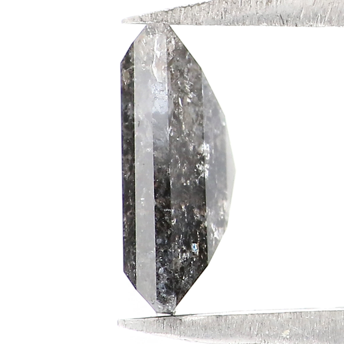 1.24 CT Natural Loose Square Shape Diamond Salt And Pepper Square Cut Diamond 7.10 MM Black Grey Color Square Shape Rose Cut Diamond QL5053
