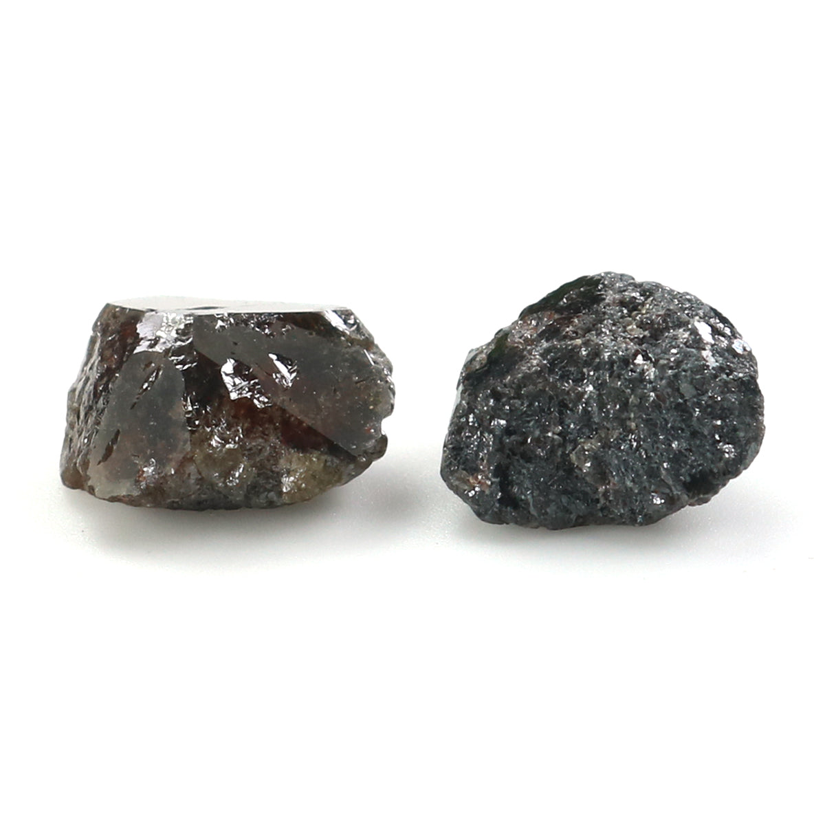 Natural Loose Rough Brown Black Color Diamond 3.19 CT 7.30 MM Rough Facet Shape Rose Cut Diamond L2048