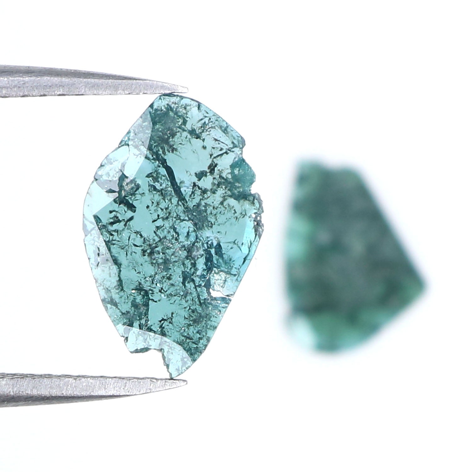 0.94 CT Natural Loose Slice Shape Diamond Blue Color Slice Cut Diamond 9.65 MM Natural Loose Blue Color Slice Irregular Cut Diamond LQ1814