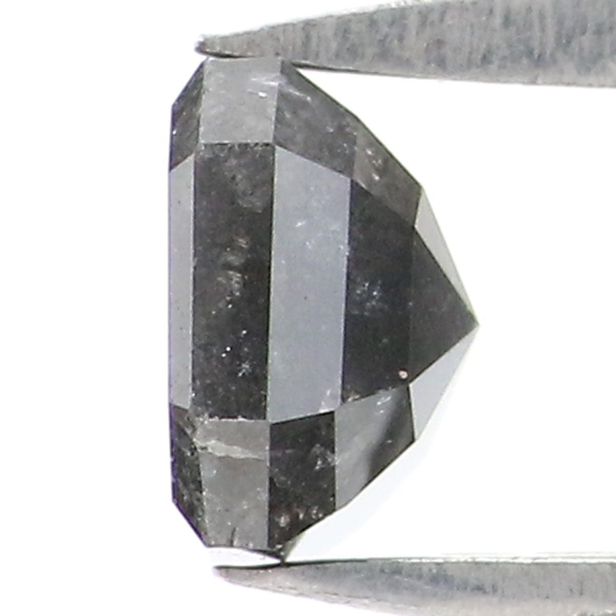 0.69 CT Natural Loose Radiant Shape Diamond Salt And Pepper Radiant Diamond 4.85 MM Natural Black Grey Color Radiant Rose Cut Diamond LQ8147