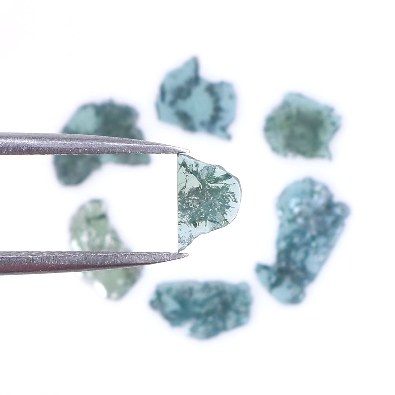 1.41 CT Natural Loose Slice Shape Diamond Blue Color Slice Cut Diamond 6.00 MM Natural Loose Blue Diamond Slice Irregular Cut Diamond LQ9183