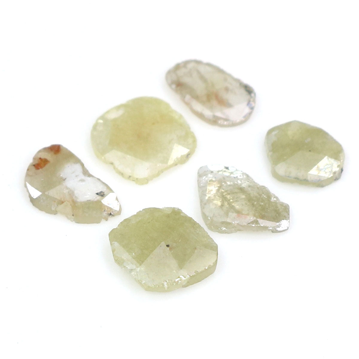1.59 CT Natural Loose Slice Shape Diamond Yellow Color Slice Cut Diamond 5.25 MM Natural Loose Grey Color Slice Irregular Cut Diamond LQ2236