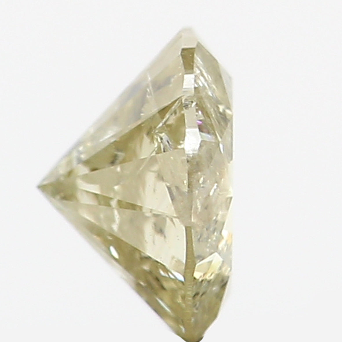 0.57 Ct Natural Loose Diamond, Green Diamond, Yellow Diamond, Round Diamond, Round Brilliant Cut, Sparkling Diamond, Rustic Diamond L4994