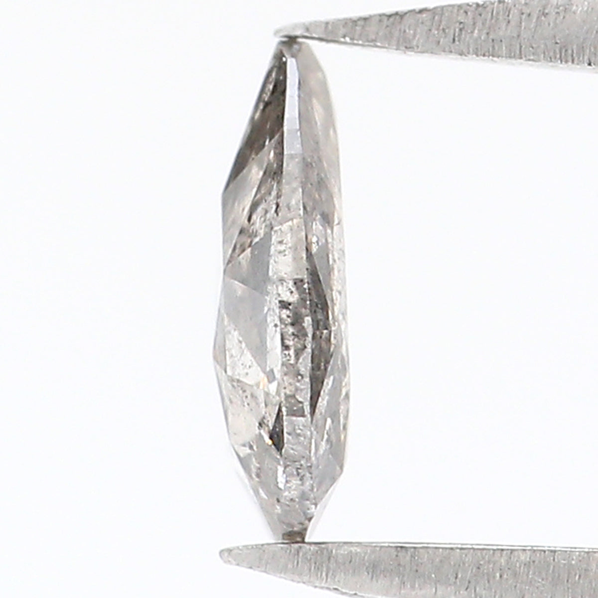 0.43 CT Natural Loose Pear Shape Diamond Salt And Pepper Pear Cut Diamond 6.50 MM Natural Black Grey Color Pear Rose Cut Diamond KQ1846