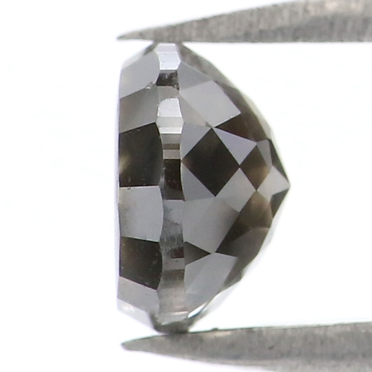 0.86 CT Natural Loose Rose Cut Diamond Black Color Round Rose Shape Diamond 5.50 MM Natural Loose Grey Color Round Rose Cut Diamond KQ2088