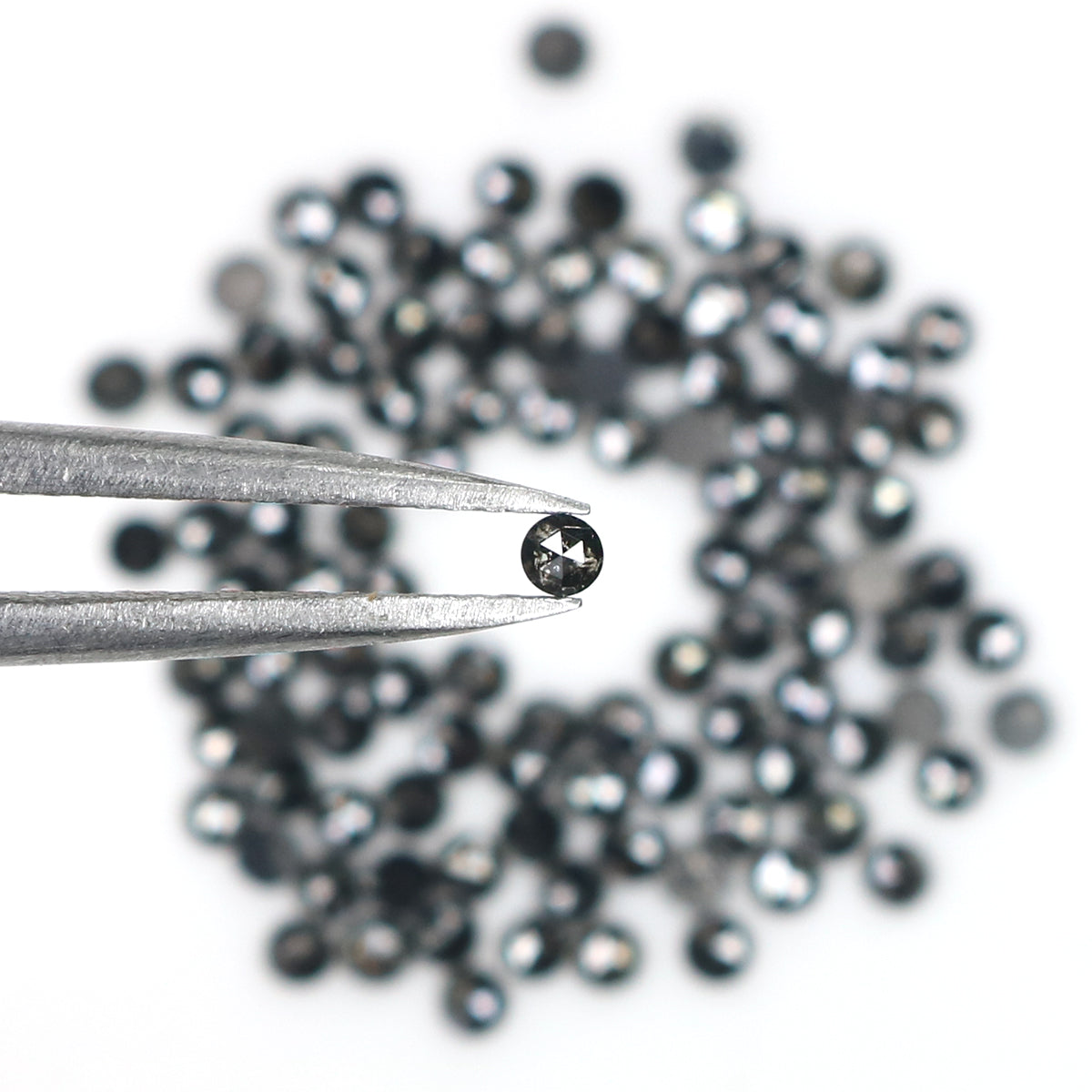 2.61 CT Natural Loose Round Rose Cut Diamond Black Color Round Shape Diamond 1.80 MM Natural Loose Black Color Round Rose Cut Diamond LQ1868