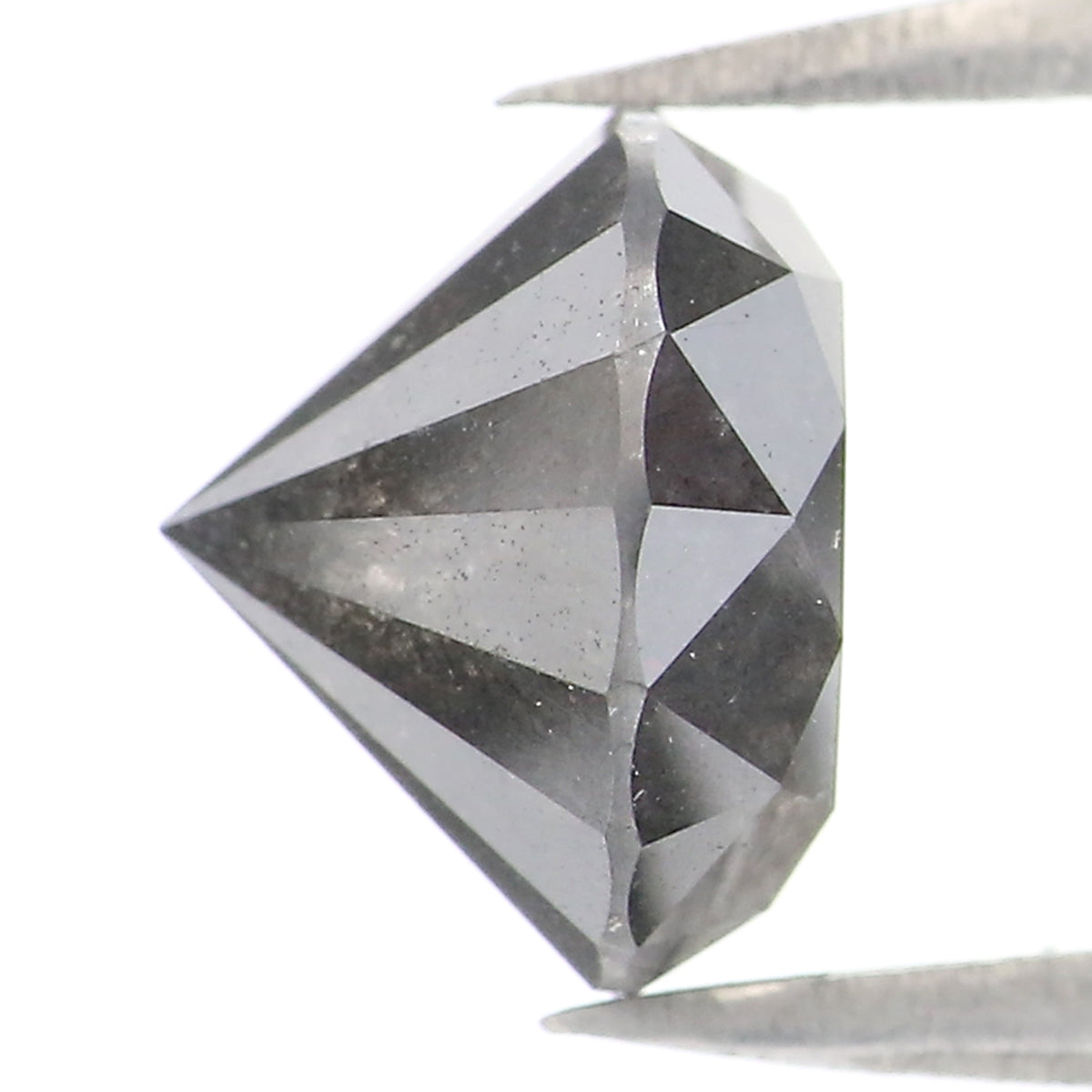 2.24 CT Natural Loose Round Shape Diamond Black Grey Color Round Shape Diamond 7.70 MM Salt And Pepper Round Brilliant Cut Diamond LQ2352