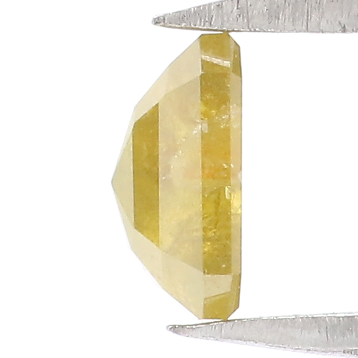 Natural Loose Radiant Diamond Yellow Green Color 0.42 CT 5.00 MM Radiant Shape Rose Cut Diamond KR1196