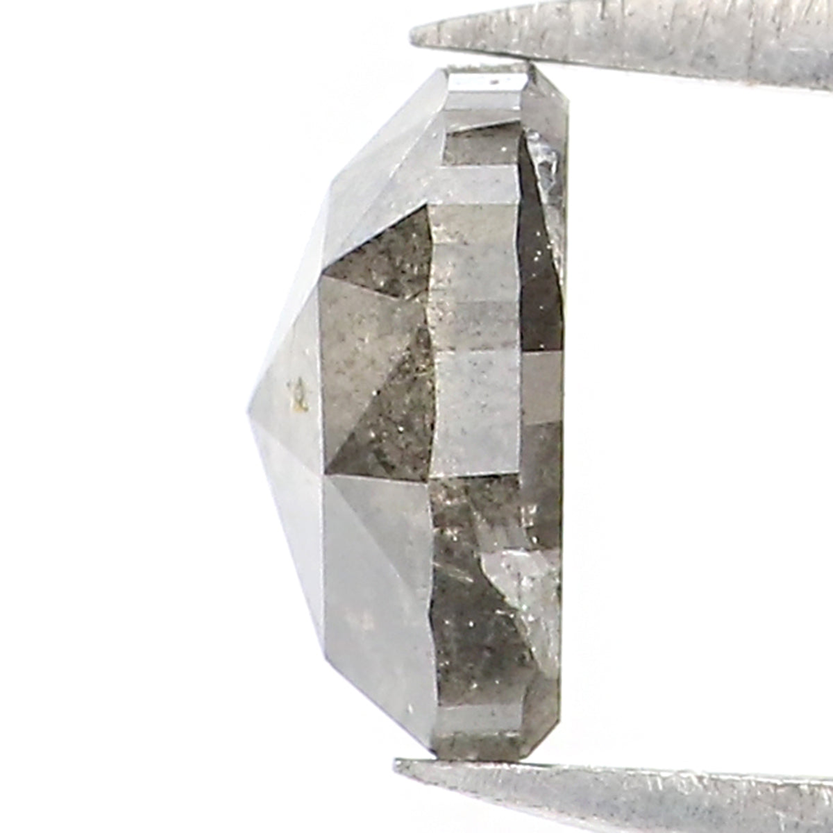 0.66 CT Natural Loose Heart Shape Diamond Salt And Pepper Heart Diamond 5.50 MM Natural Loose Black Grey Color Heart Shape Rose Cut QL8267