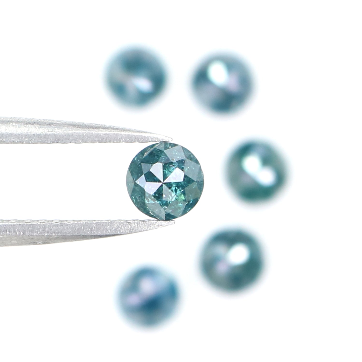 2.35 CT Natural Loose Round Rose Cut Diamond Blue Color Round Cut Diamond 4.20 MM Natural Loose Blue Diamond Round Rose Cut Diamond LQ2380