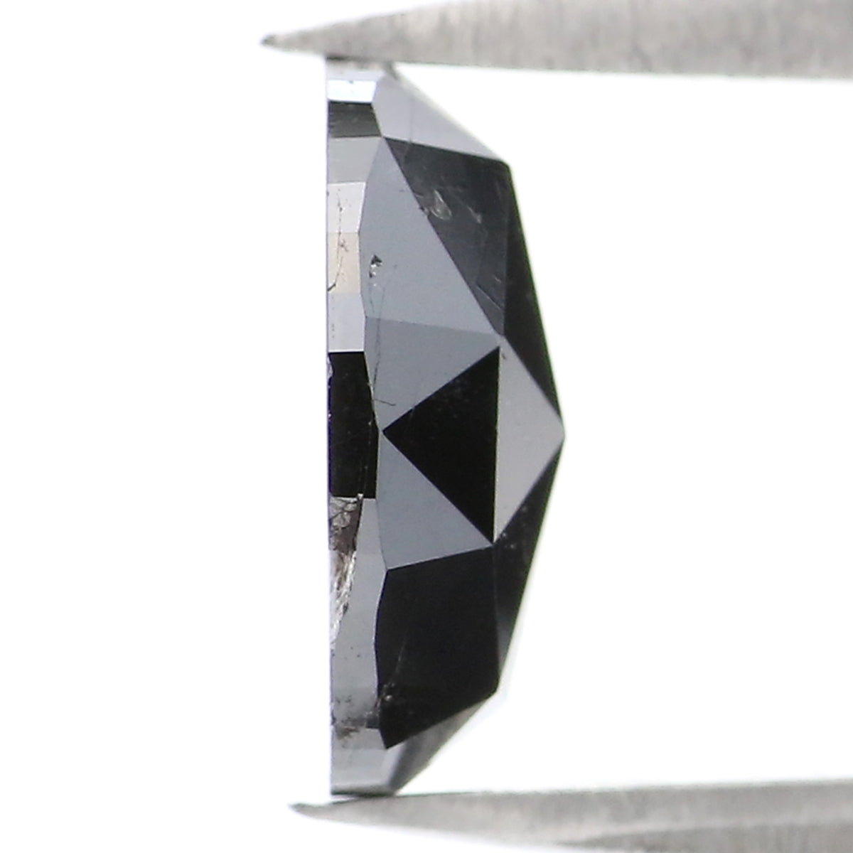 1.06 CT Natural Loose Oval Shape Diamond Black Color Oval Cut Diamond 8.30 MM Natural Loose Black Color Diamond Oval Rose Cut Diamond KQ2514