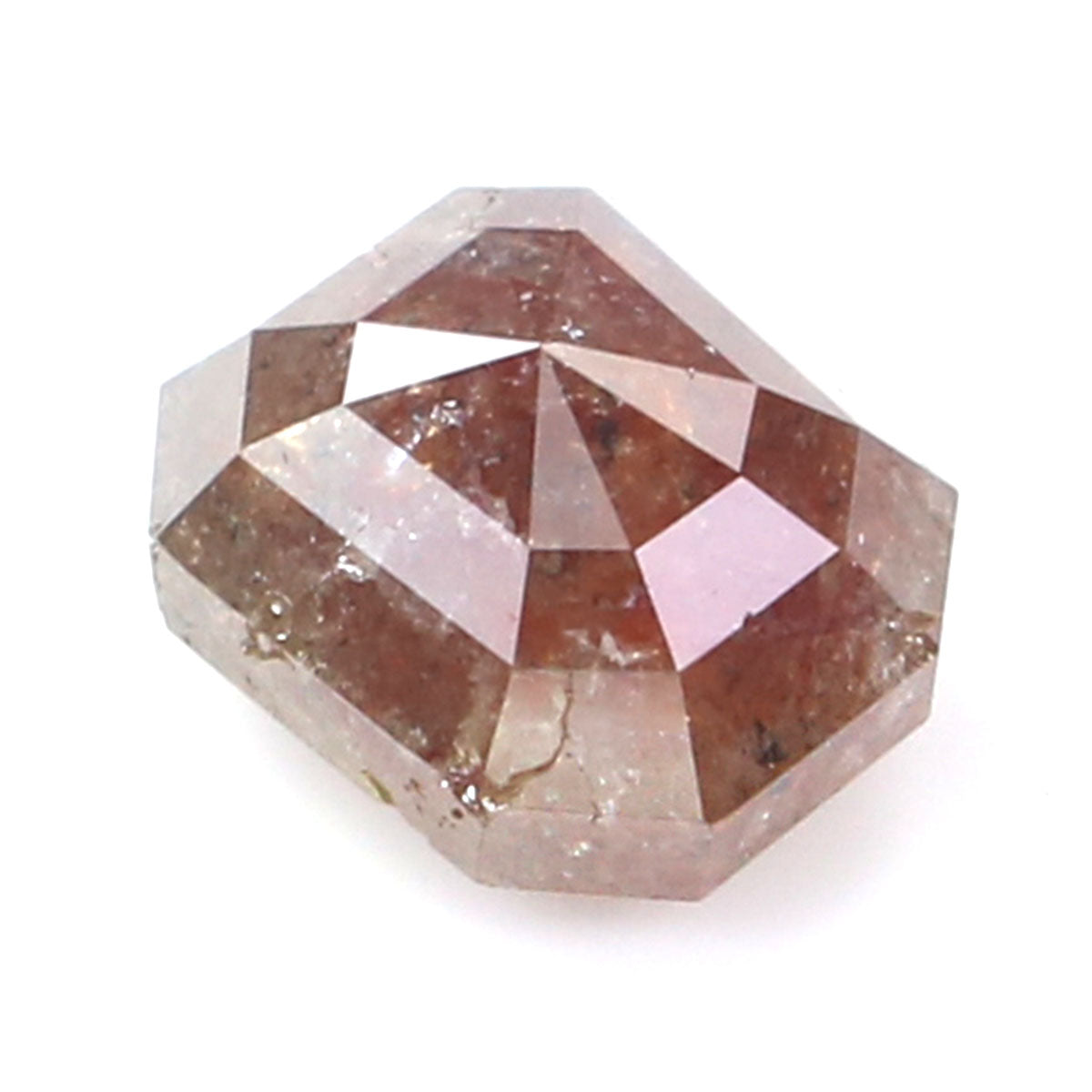 Natural Loose Emerald Shape Brown Color Diamond 1.38 CT 6.65 MM Emerald Shape Rose Cut Diamond L7204