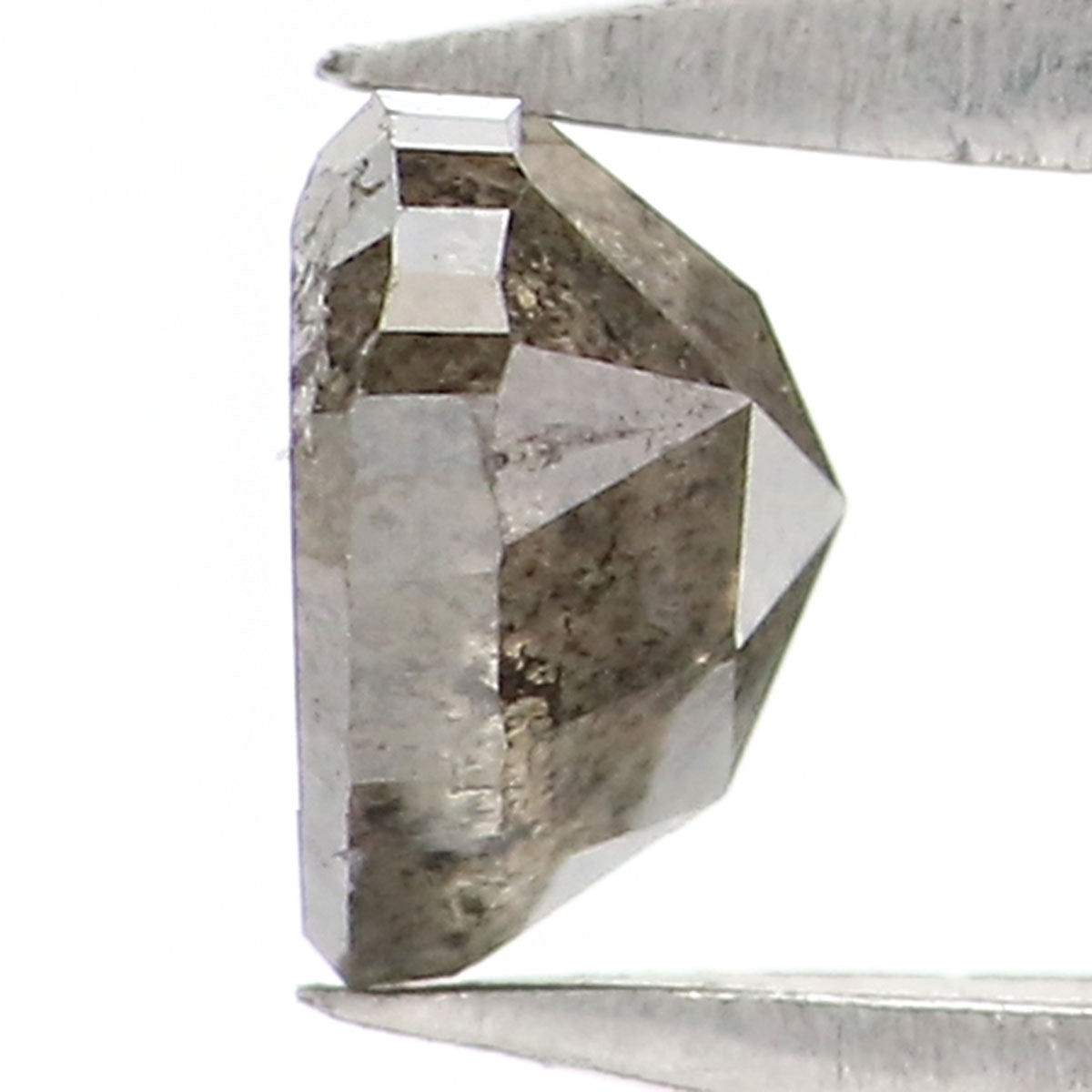 Natural Loose Heart Salt And Pepper Diamond Black Grey Color 0.60 CT 4.46 MM Heart Shape Rose Cut Diamond KDL6552