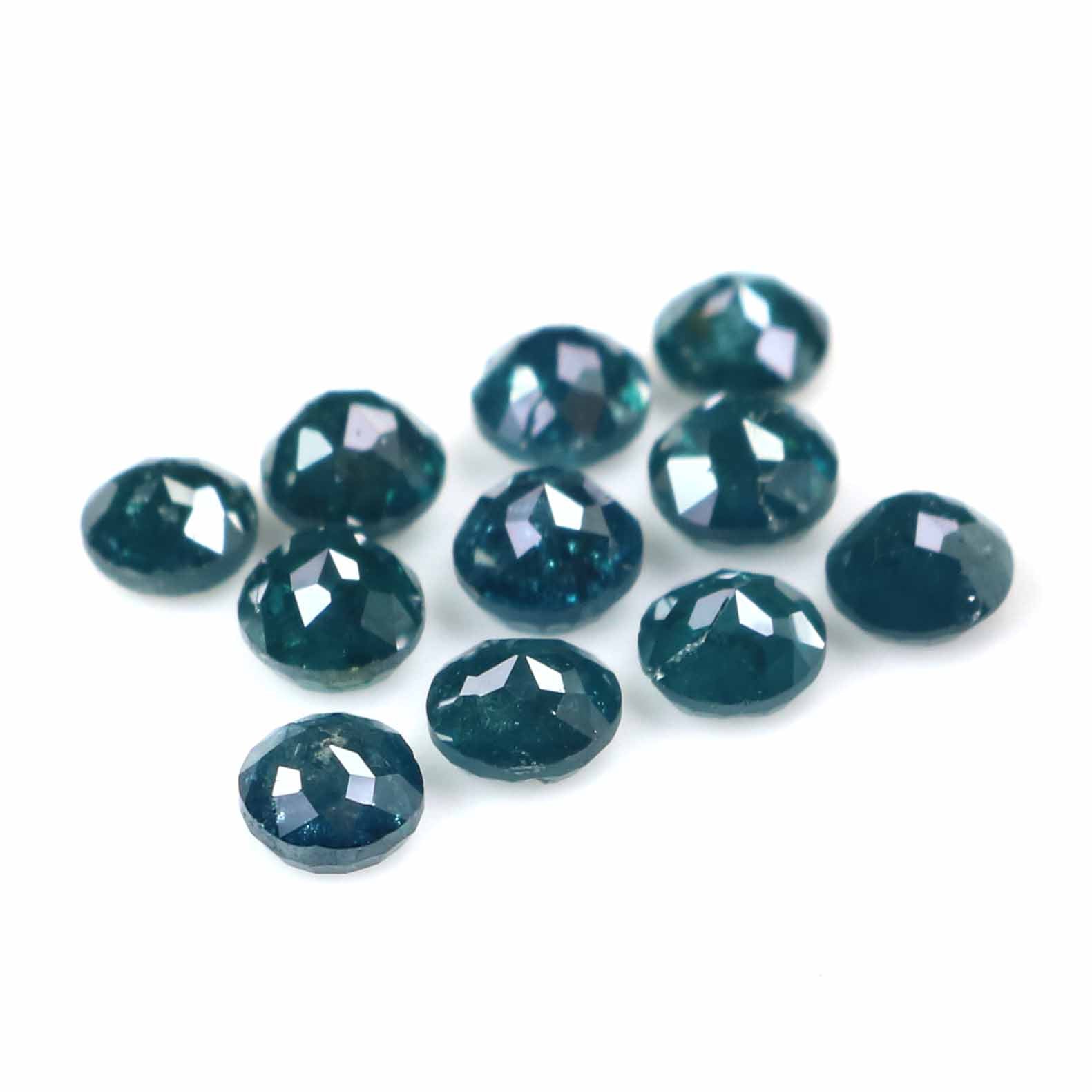 2.39 CT Natural Loose Round Rose Cut Diamond Blue Color Round Shape Diamond 3.25 MM Natural Loose Blue Color Round Rose Cut Diamond LQ2389