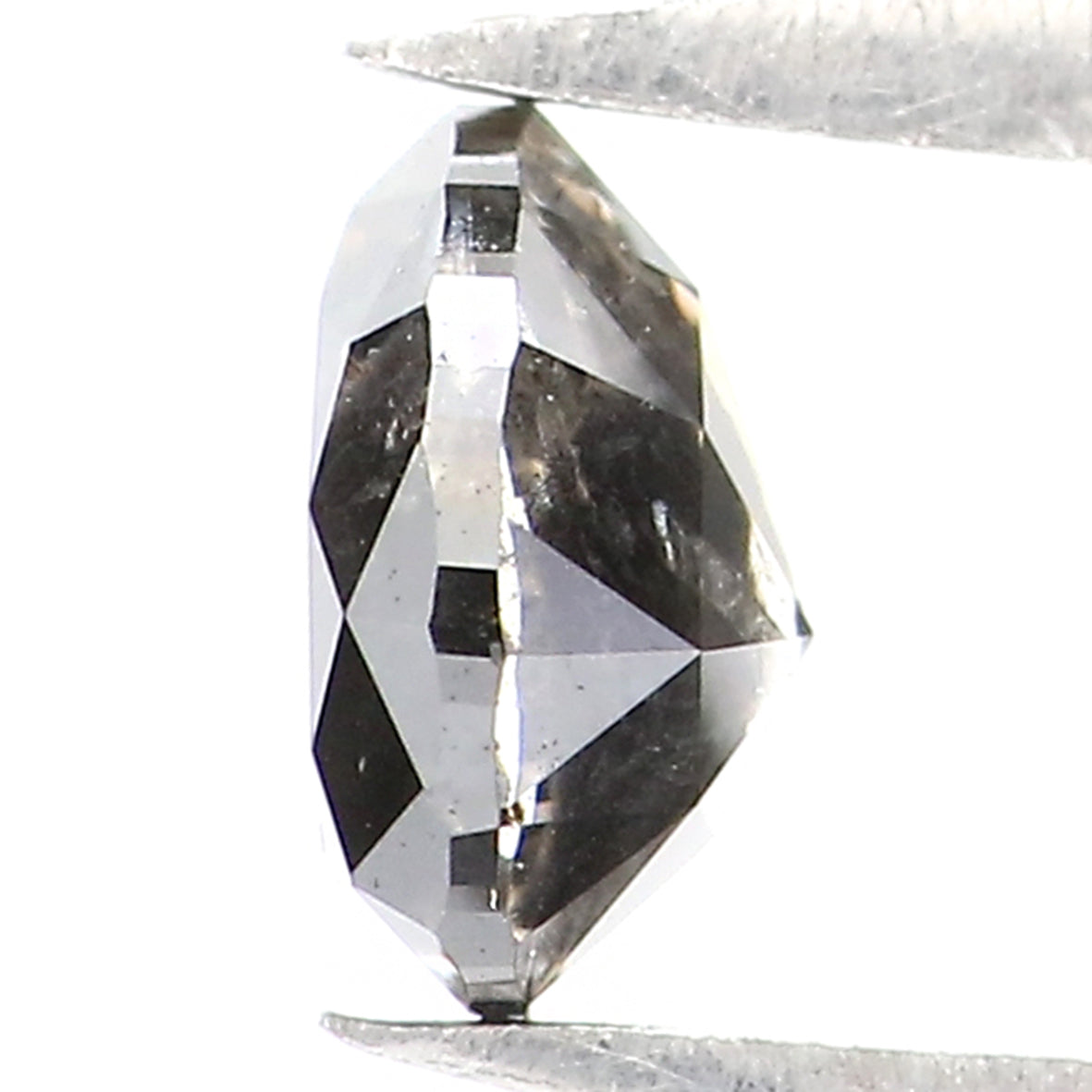 0.51 CT Natural Loose Pear Shape Diamond Salt And Pepper Pear Rose Cut Diamond 5.30 MM Black Grey Color Pear Shape Rose Cut Diamond KQ1979