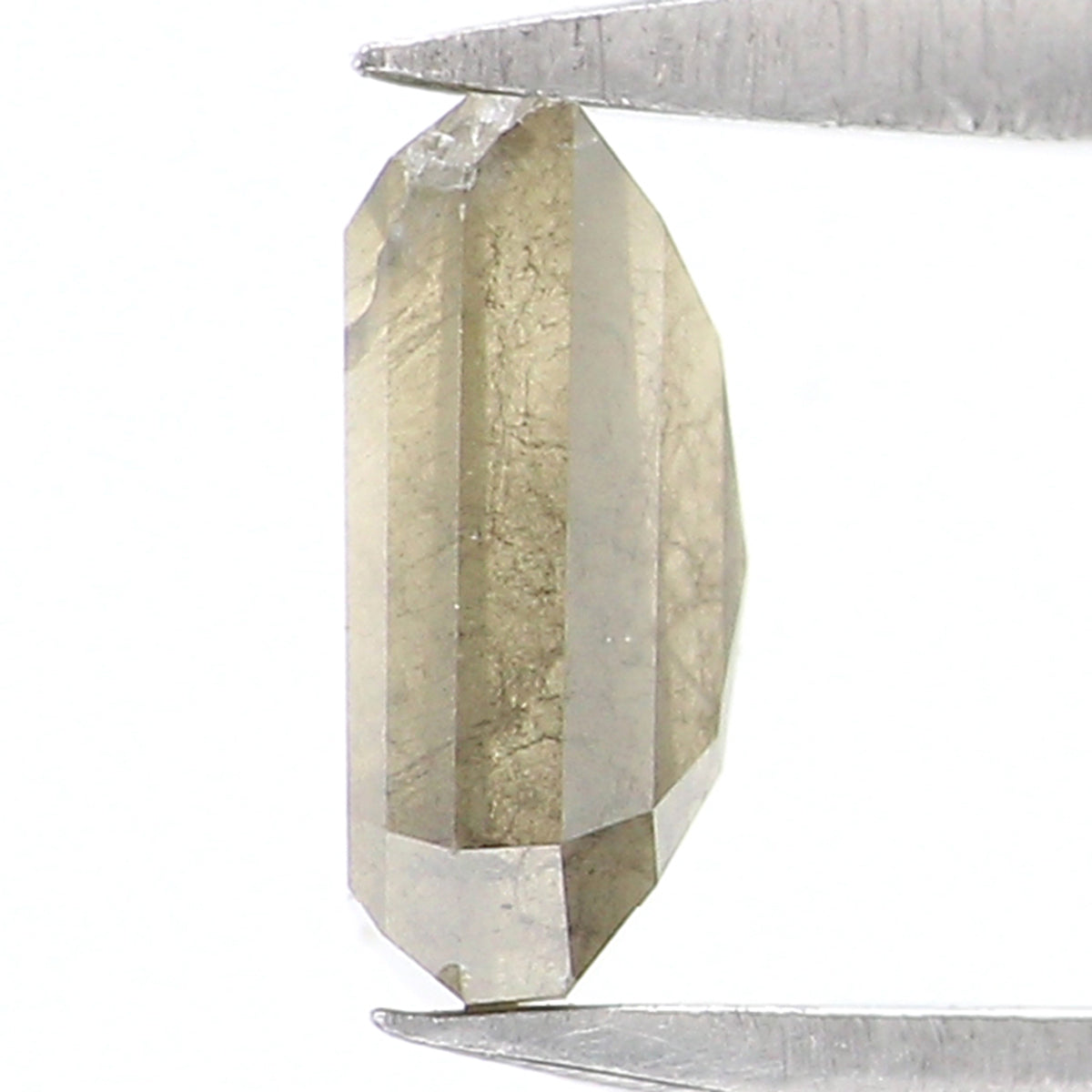 0.77 CT Natural Loose Coffin Shape Diamond Coffin Shape Diamond 6.00 MM Natural Green Grey Color Diamond Coffin Rose Cut Diamond QL5850