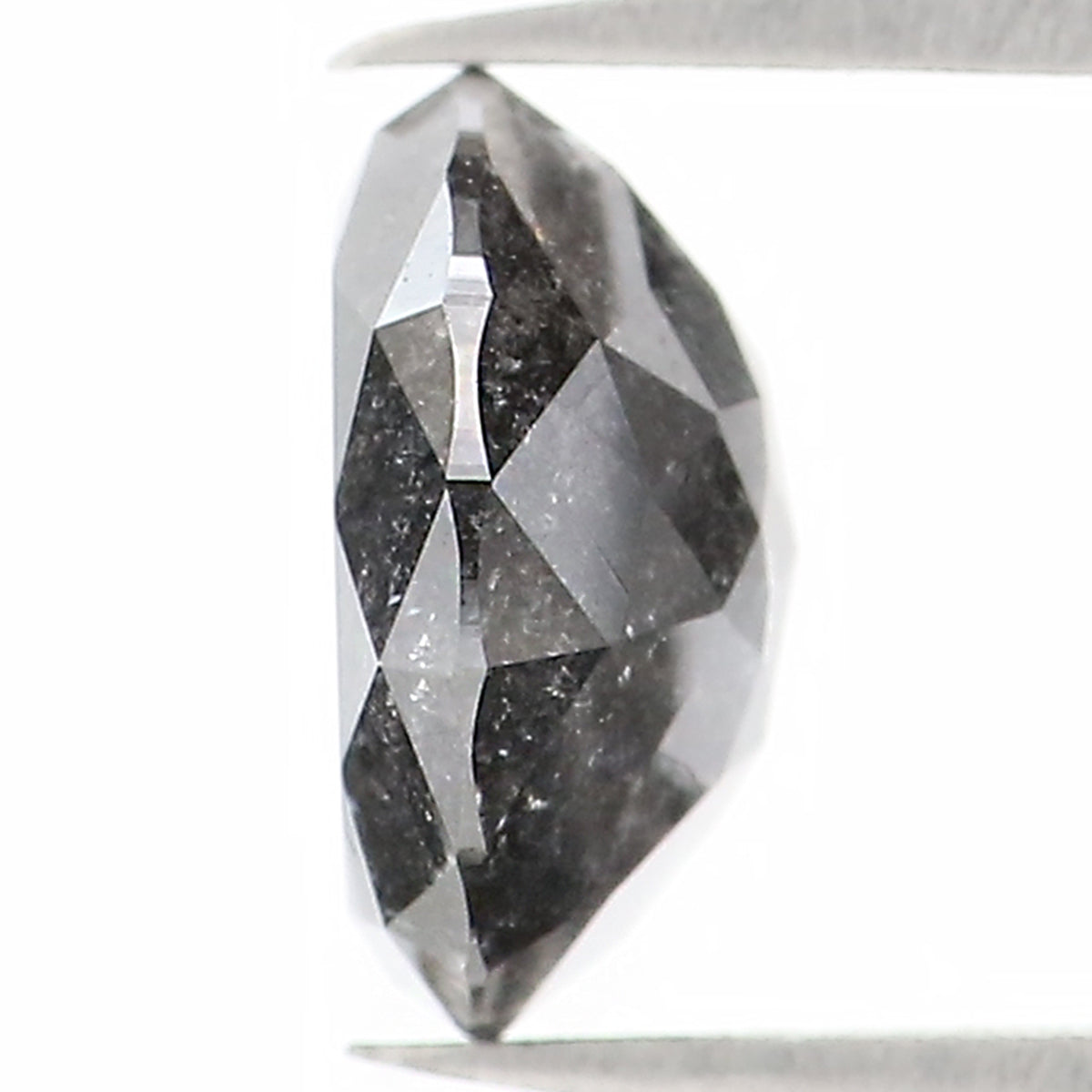 1.21 CT Natural Loose Round Rose Cut Diamond Salt And Pepper Round Diamond 6.80 MM Natural Loose Black Grey Color Rose Cut Diamond LQ1164