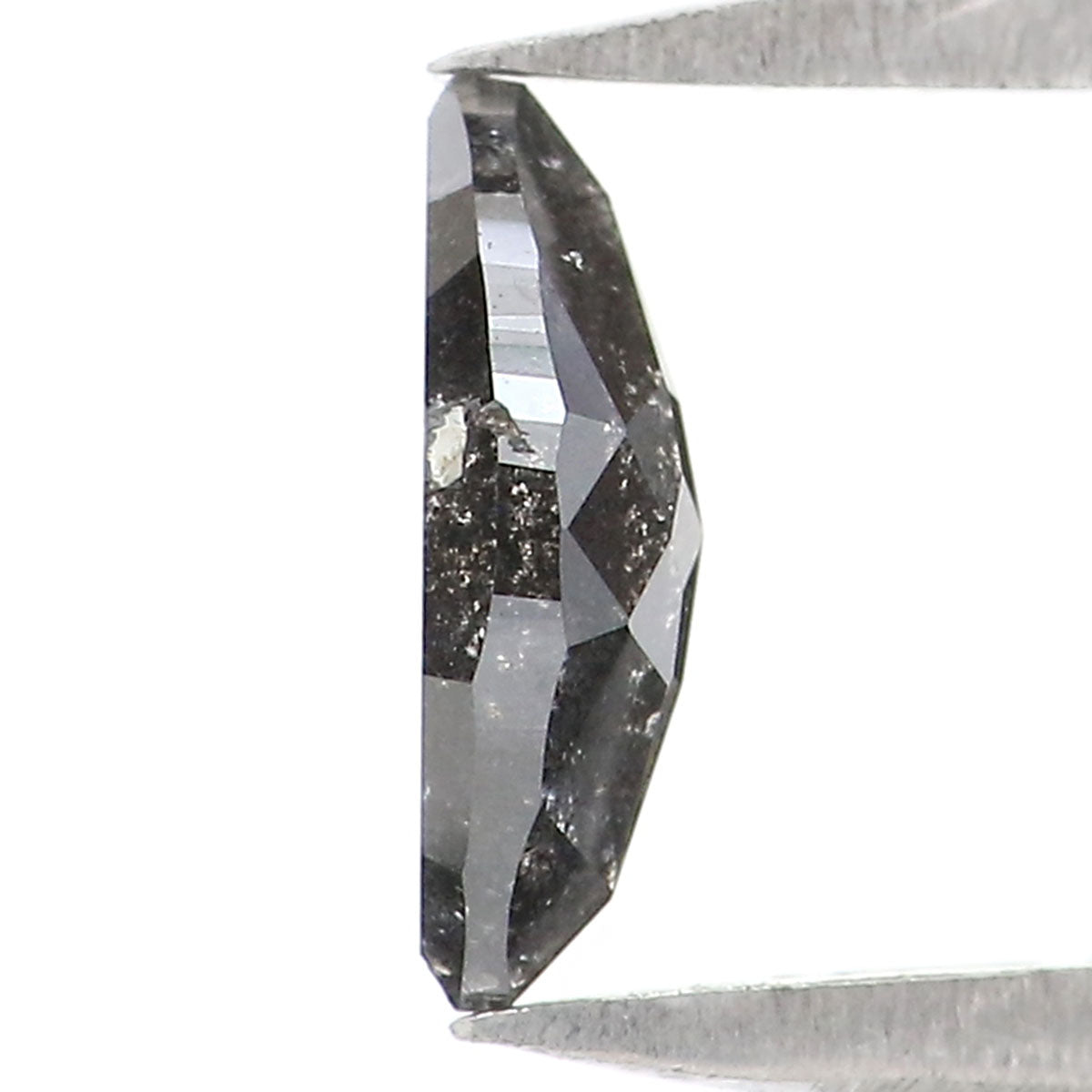 Natural Loose Marquise Salt And Pepper Diamond Black Grey Color 0.39 CT 6.93 MM Marquise Shape Rose Cut Diamond KR2565