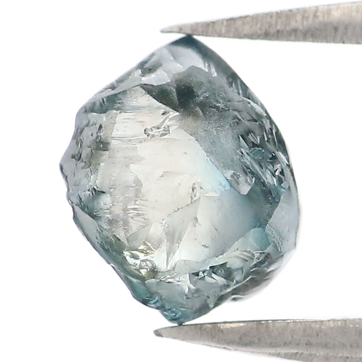 Natural Loose Rough Blue Color Diamond 1.48 CT 6.74 MM Rough Irregular Cut Diamond KDL2349