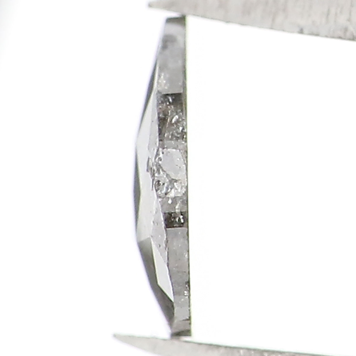 0.52 Ct Natural Loose Heart Shape Diamond Salt And Pepper Heart Cut Diamond 6.40 MM Natural Black Grey Diamond Heart Rose Cut Diamond LQ1558