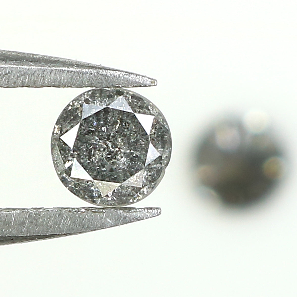 0.40 CT Natural Loose Round Cut Pair Diamond Salt And Pepper Round Shape Diamond 3.70 MM Black Grey Color Round Brilliant Cut Diamond QL1062