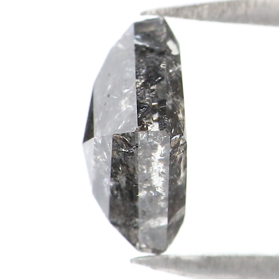 0.88 CT Natural Loose Kite Shape Diamond Salt And Pepper Kite Cut Diamond 7.20 MM Black Grey Color Kite Shape Rose Cut Diamond QL2026