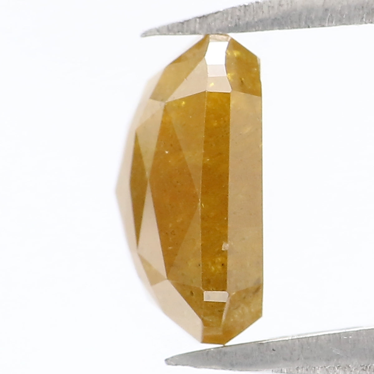 2.01 CT Natural Loose Emerald Shape Diamond Yellow Color Emerald Cut Diamond 7.75 MM Natural Yellow Color Emerald Rose Cut Diamond LQ9423