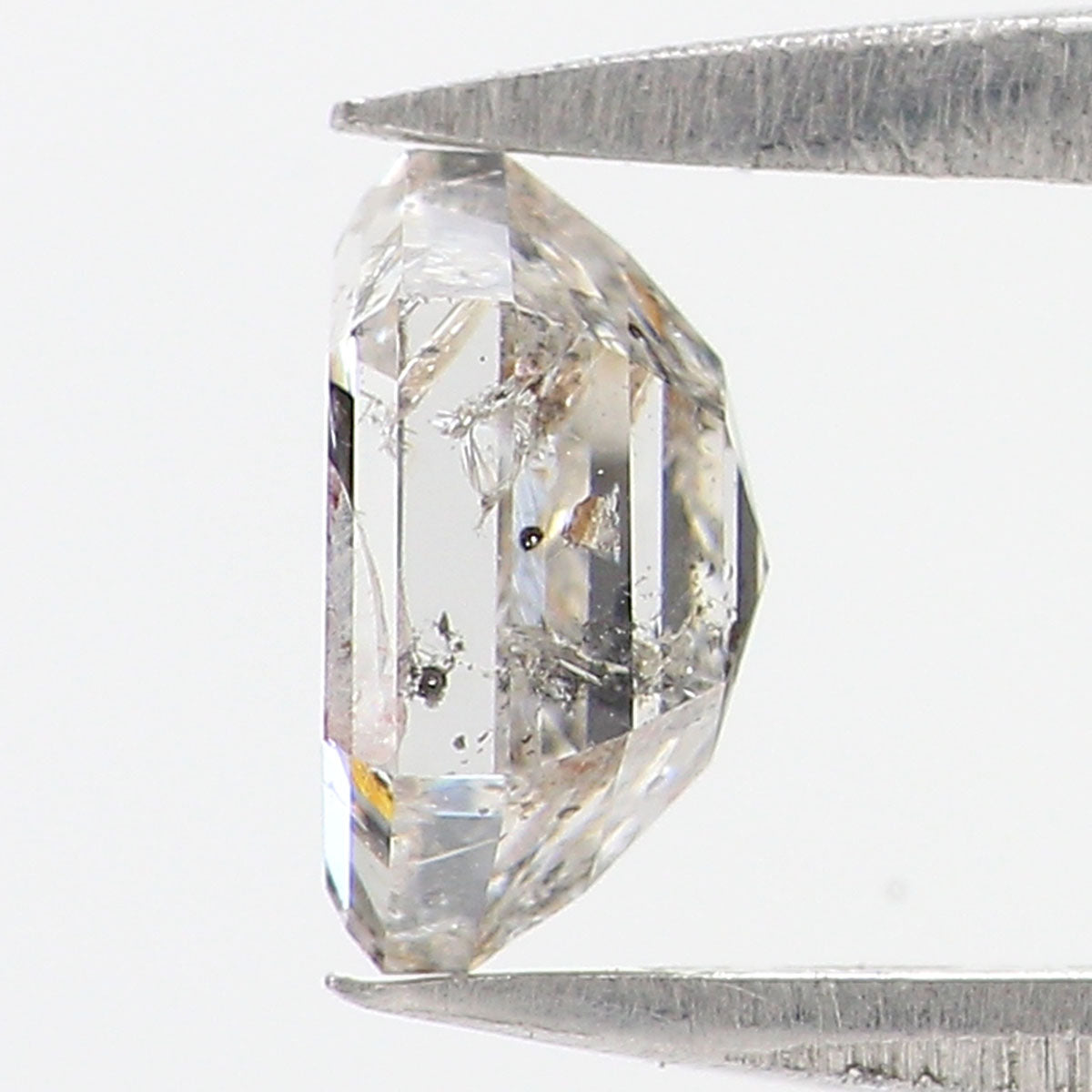 0.84 CT Natural Loose Hexagon Shape Diamond Salt And Pepper Hexagon Diamond 6.20 MM Natural White -G Color Hexagon Rose Cut Diamond QL2687