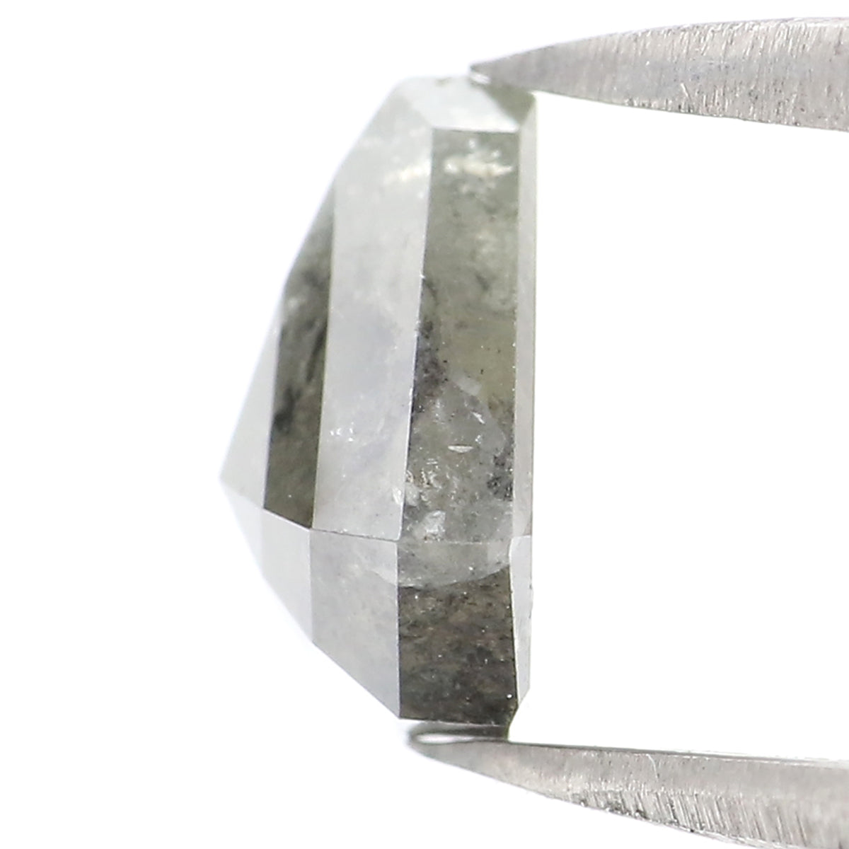 2.01 Ct Natural Loose Shield Shape Diamond Gray Color Shield Cut Diamond 8.40 MM Natural Gray Color Diamond Shield Rose Cut Diamond LQB8223