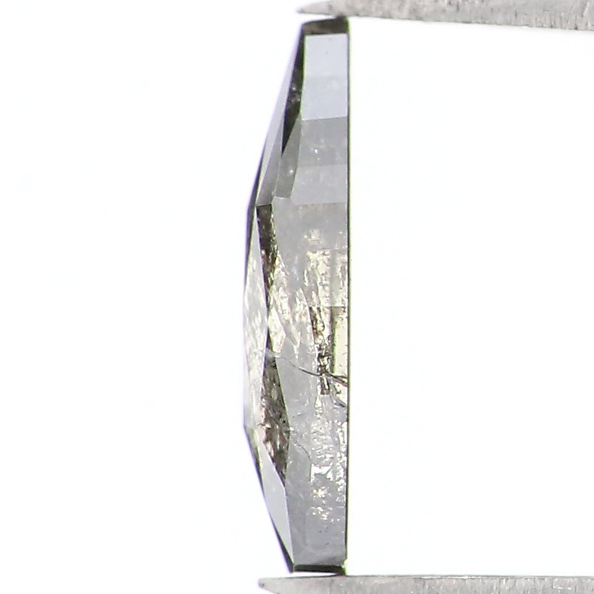 0.62 CT Natural Loose Pear Shape Diamond Salt And Pepper Pear Rose Cut Diamond 8.20 MM Natural Black Grey Color Pear Shape Diamond QL1574