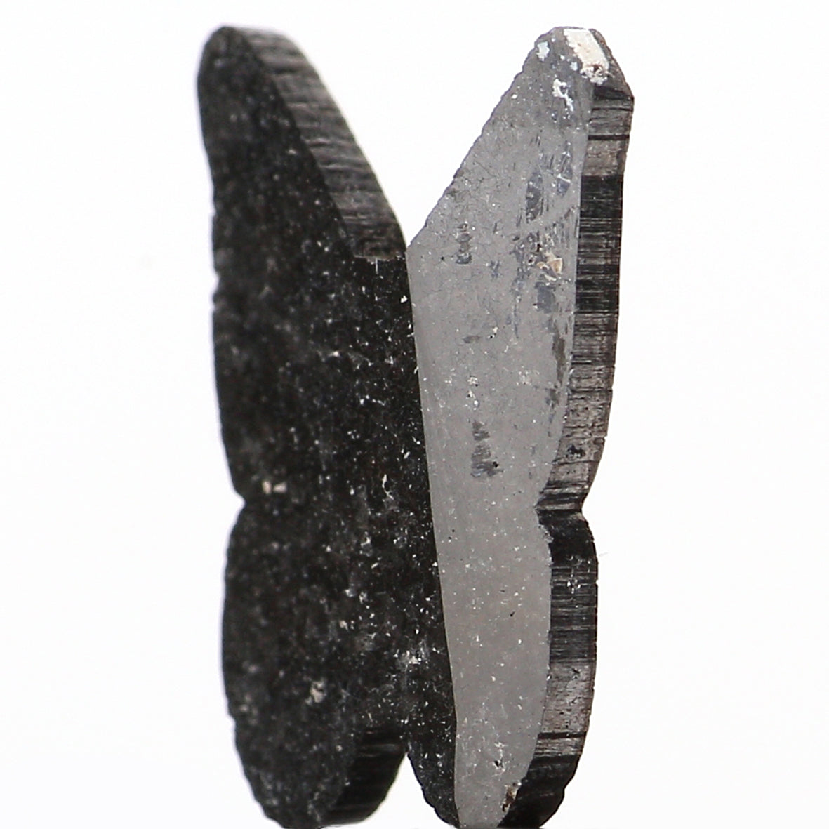 0.99 CT Natural Loose Butterfly Shape Diamond Black Color Butterfly Diamond 10.90 MM Natural Black Color Butterfly Rose Cut Diamond LQ393