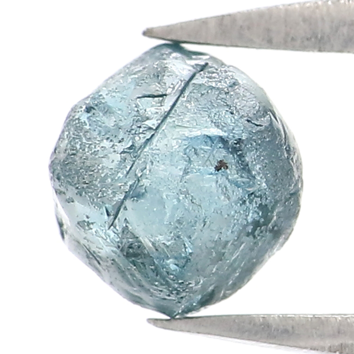 0.88 CT Natural Loose Rough Shape Diamond Blue Color Rough Cut Diamond 5.25 MM Natural Loose Blue Diamond Rough Irregular Cut Diamond LQ2337