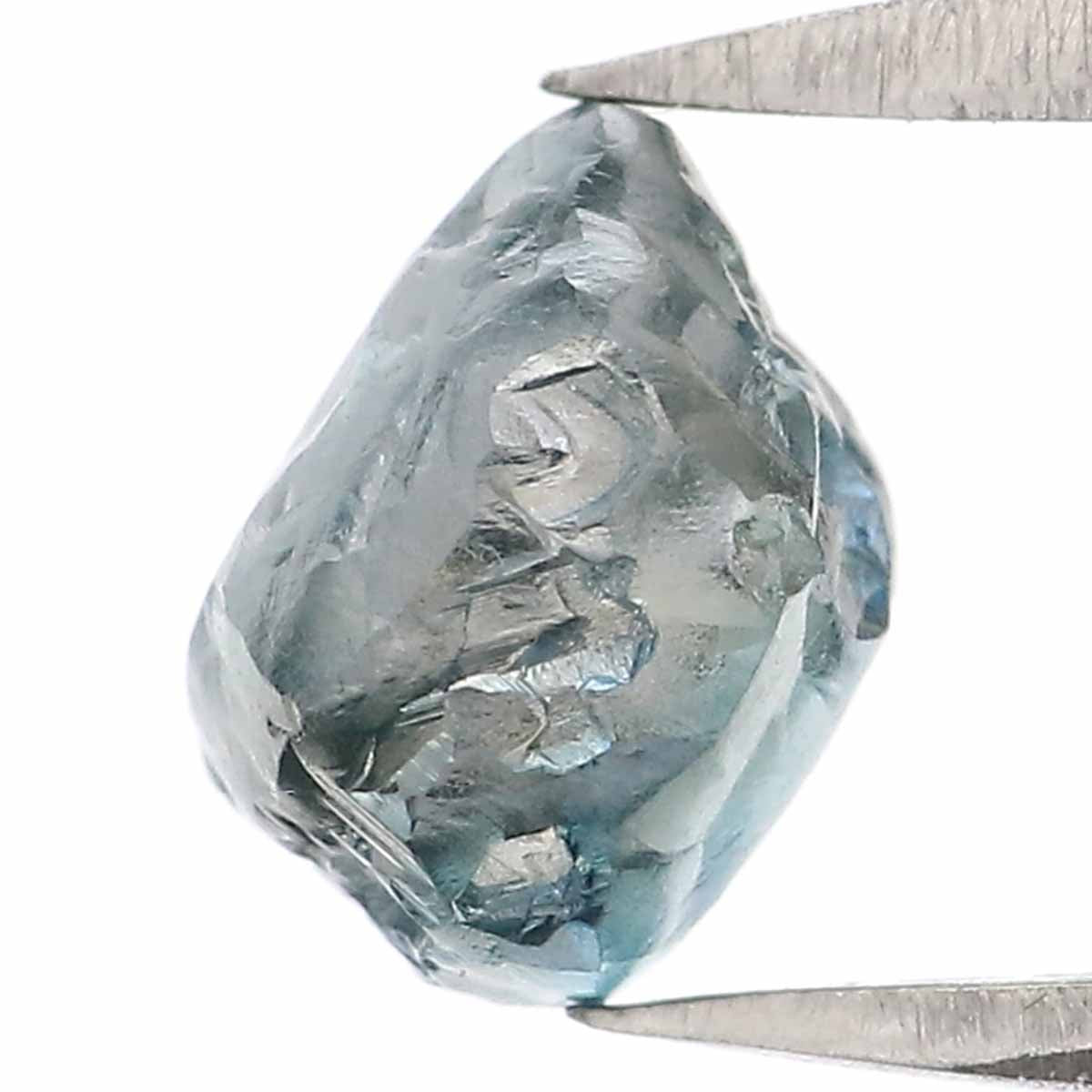 1.48 CT Natural Loose Rough Shape Diamond Blue Color Rough Cut Diamond 6.85 MM Natural Loose Blue Color Rough Irregular Cut Diamond QL2348